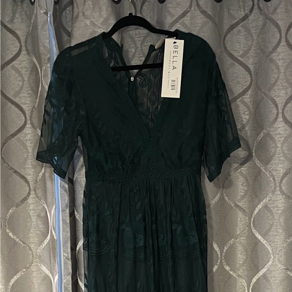 Elegant Dark Green Maxi Dress